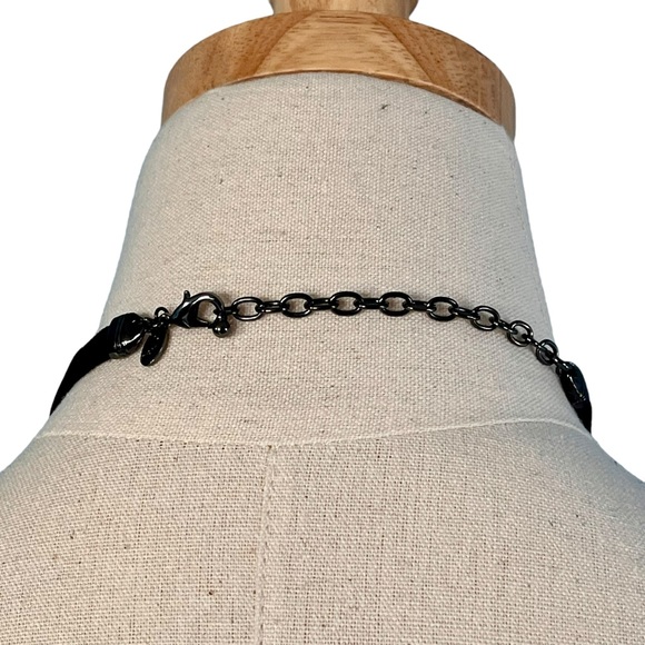 VINTAGE Joan Rivers Signed Blue Gray Statement Necklace Multi-Strand Teardrop - Picture 4 of 14